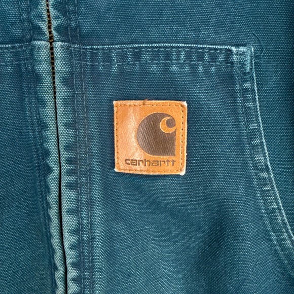 Carhartt Active Quilt Lined Jacket Mens Medium J06 DTL Dark Teal - Picture 5 of 16